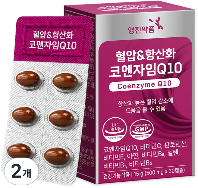 영진약품 혈압 & 항산화 코엔자임 Q10 15g, 2개, 30캡슐