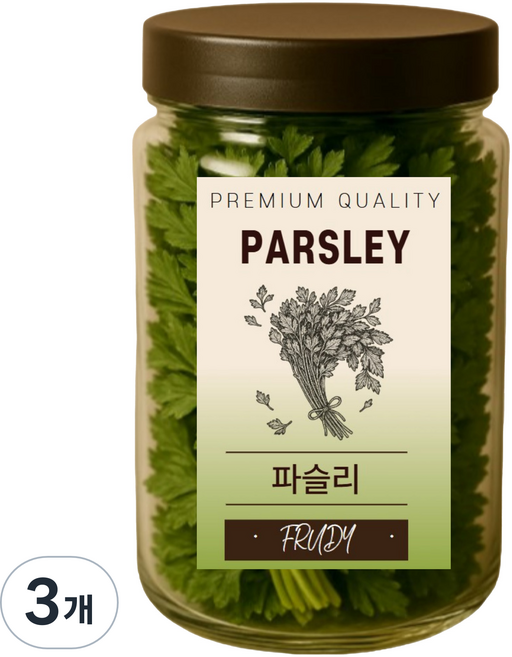 푸르디 건조 파슬리잎, 50g, 3개