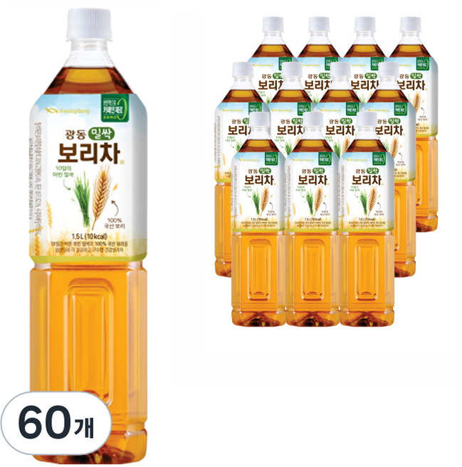 광동 밀싹 보리차 음료, 1.5L, 60개