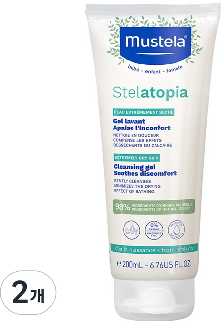 무스텔라 스텔라토피아 클렌징 젤, 200ml, 2개