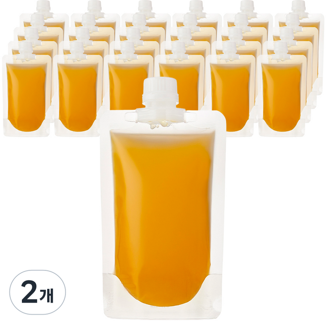 코멧 투명 스파우트 음료 파우치 300 mL, 입구지름 22mm, 25개입, 2개