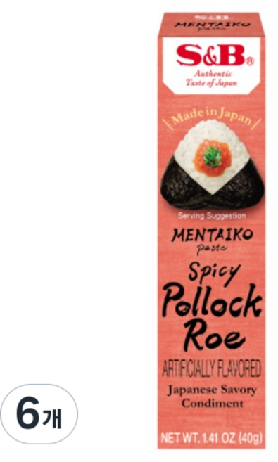 S&B 愛思必 明太子醬, 40g, 6個