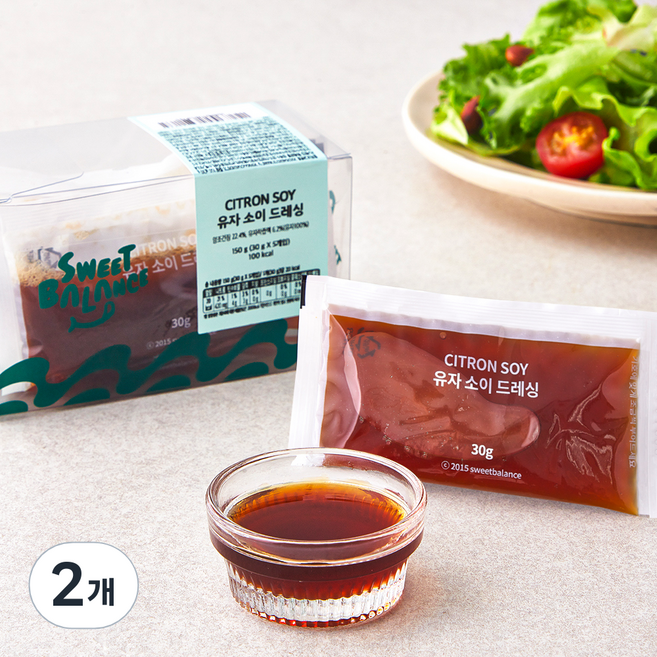 스윗밸런스 유자 소이 드레싱 5개입, 150g, 2개