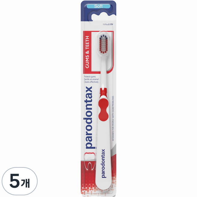 파로돈탁스 검앤티스 부드러운 미세모 칫솔, 5개