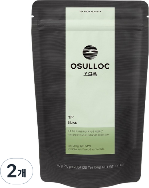 오설록 세작 피라미드 티백, 2g, 20개입, 2개