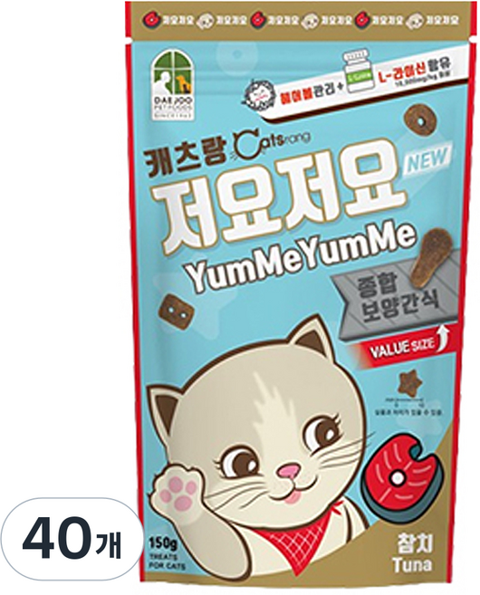 캐츠랑 고양이 저요저요 보양간식, 참치, 150g, 40개