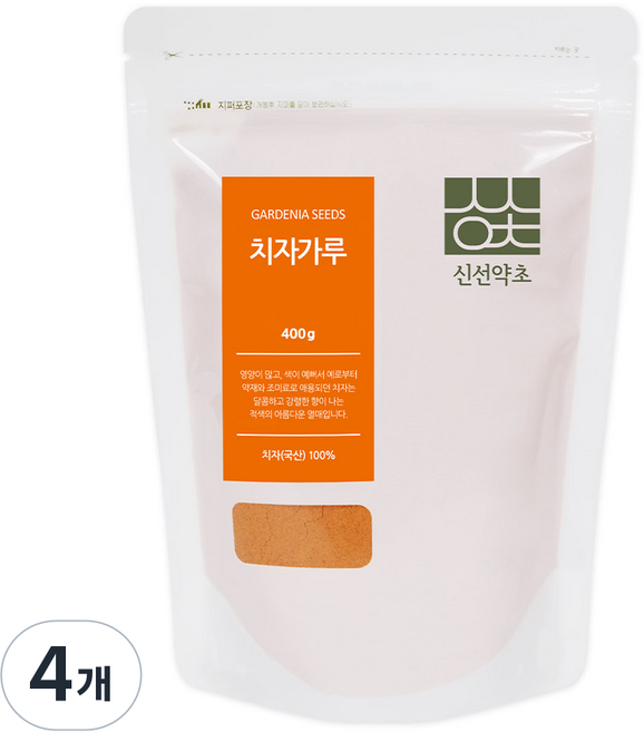 신선약초 치자가루, 4개, 400g
