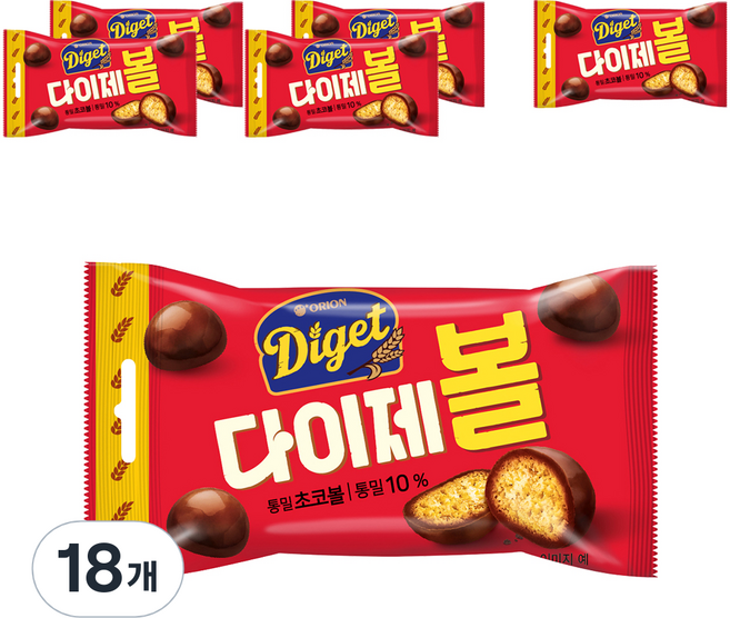 다이제 초코볼, 42g, 18개