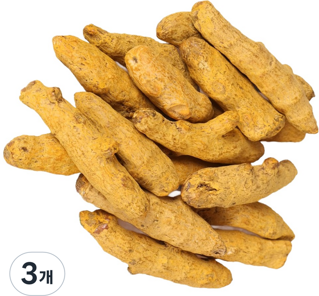 신선약초 인도산 강황 터메릭 뿌리 원물, 500g, 3개