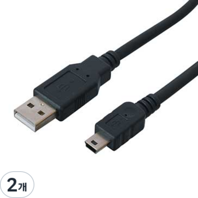 USB 2.0 Mini 5pin 케이블, 2개, 1.5m