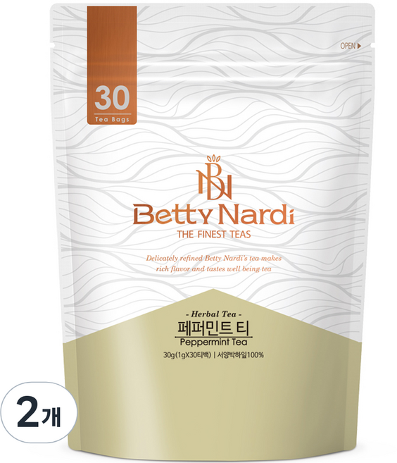 베티나르디 페퍼민트 티, 1g, 30개입, 2개