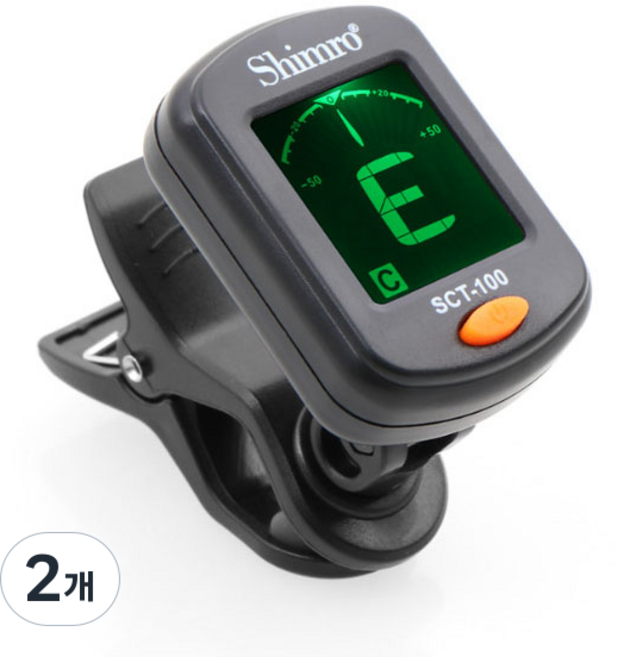 Shimro 吉他調音器, SCT-100, 背光(綠色 + 白色), 2個