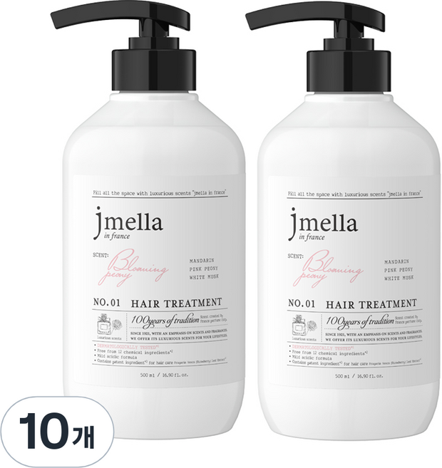 제이멜라 인 프랑스 블루밍 피오니 헤어 트리트먼트 러블리 플로럴향, 10개, 500ml