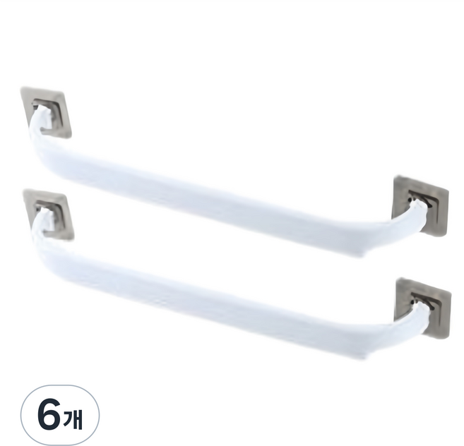 하이제이비 슬리퍼 거치대 다용도 걸이, 화이트, 6개