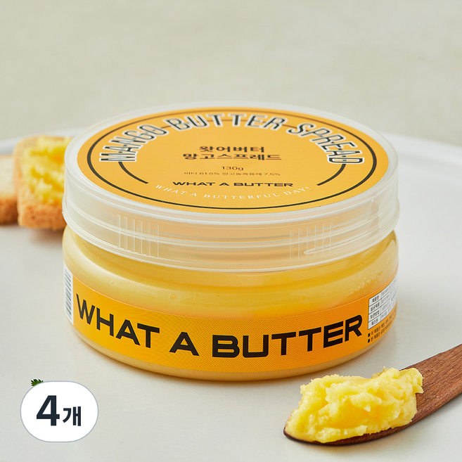 왓어버터 망고 스프레드, 130g, 4개