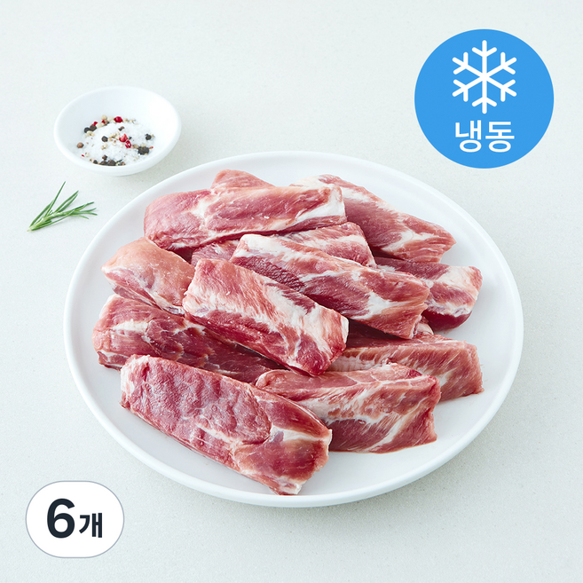 동원홈푸드 미국산 돼지 스페어립 바베큐폭립용 (냉동), 6개, 1kg