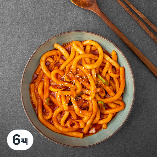 오분떡볶이 후볶이 오리지널, 370g, 6팩