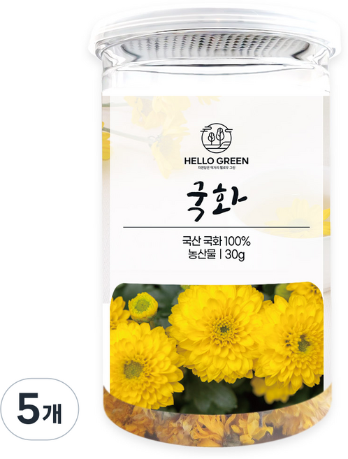헬로우그린 국내산 국화차, 5개, 1개입, 30g