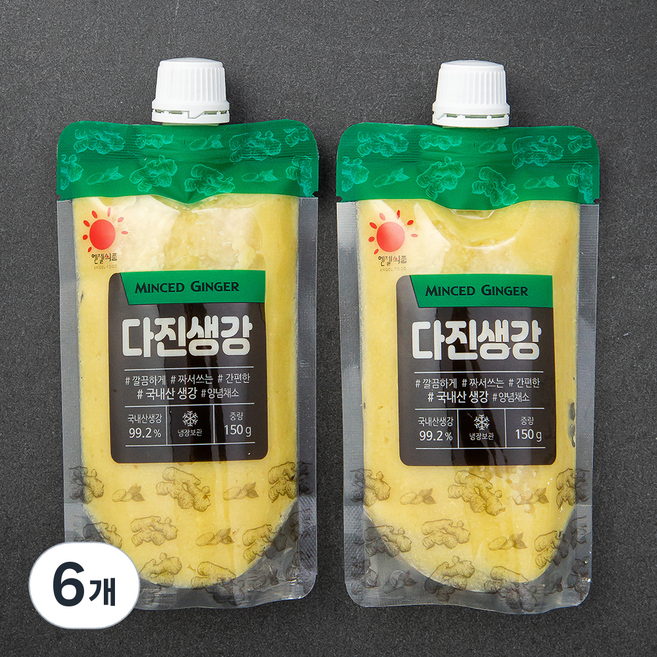 엔젤식품 짜서쓰는 다진생강, 150g, 6개