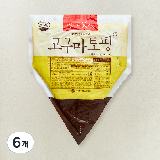 샐러드미인 고구마토핑, 1kg, 6개