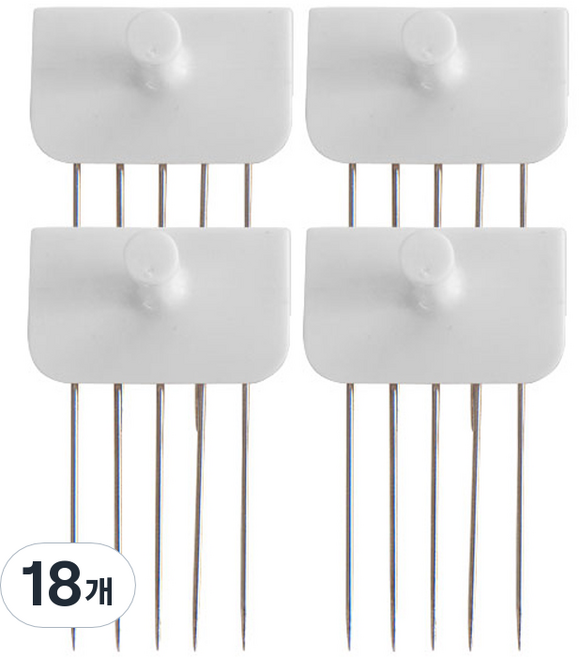 꼭꼬핀 일자형 4p, 화이트, 72개