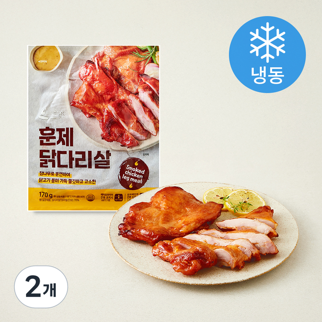 수월한 훈제 닭다리살 (냉동), 170g, 2개