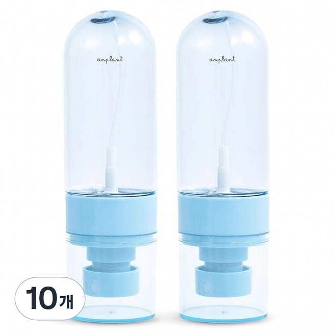 앙플랜트 거꾸로 초미세 미스트 안개 분사 분무기 60ml, 10개, 블루 + 투명