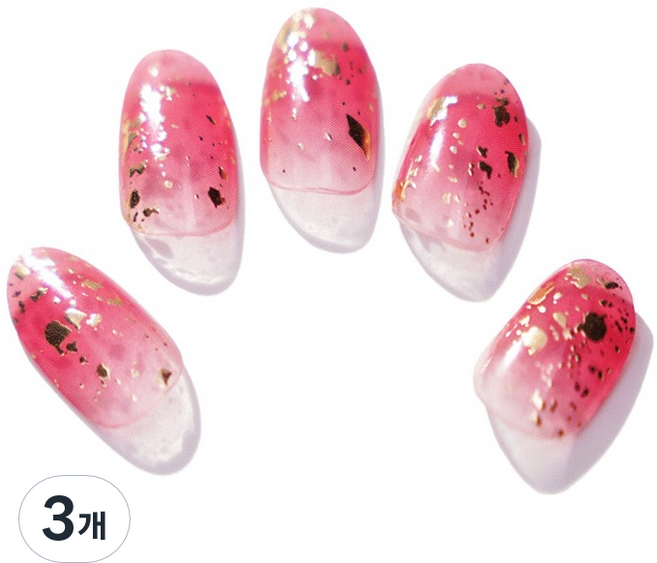 라퀴베메종 엔젤 헤네크 젤 네일 아트 스티커, 3개, 샴페인 파티