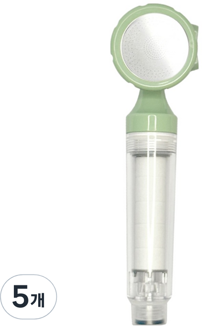 영스타 나무이야기 아쿠아붐 여행용 미니 정수 샤워기 기본형, 5개, 그린