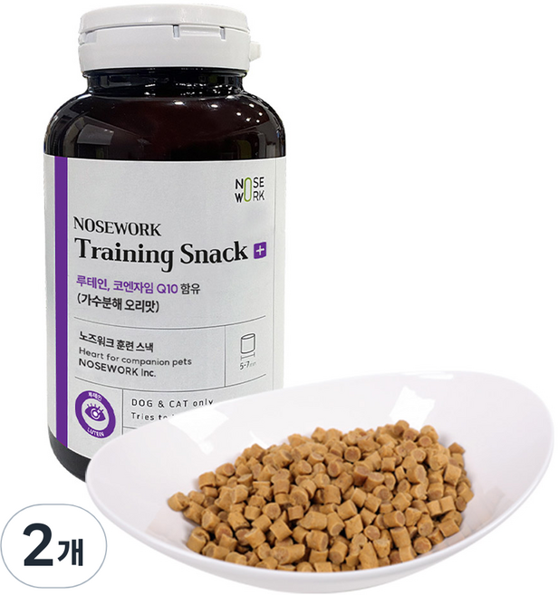 노즈워크 강아지 트레이닝 스낵 져키, 가수분해 오리맛, 150g, 2개