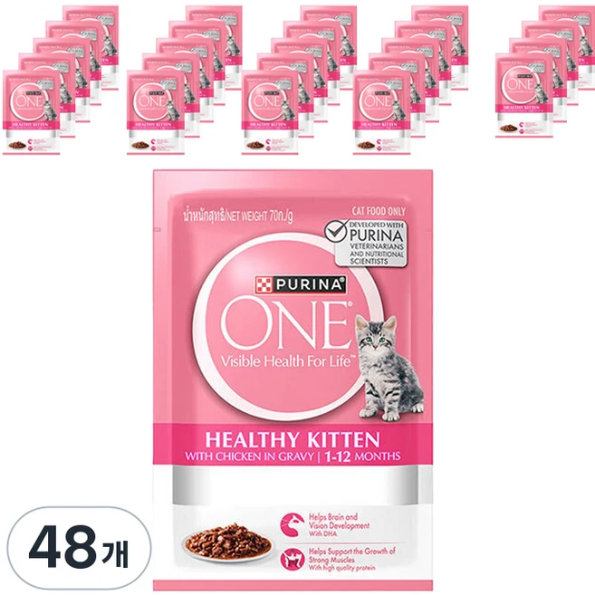 퓨리나원 캣 습식 기능성 사료, 키튼, 70g, 48개 - 쿠팡