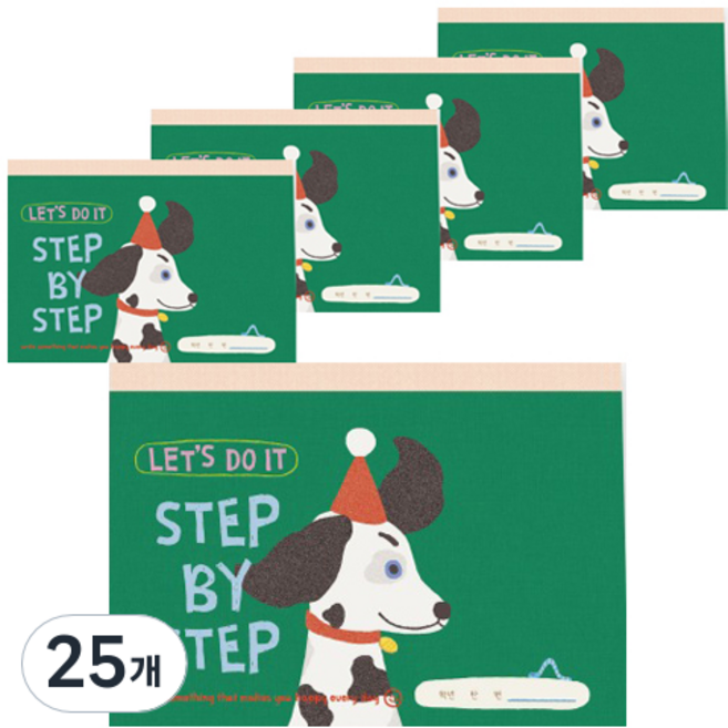 헬로우모리스 스텝 15칸 노트, 혼합색상, 25개