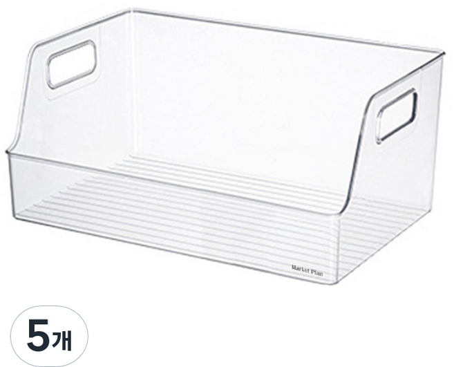 마켓플랜 미트 다용도 수납함, 투명, 5개