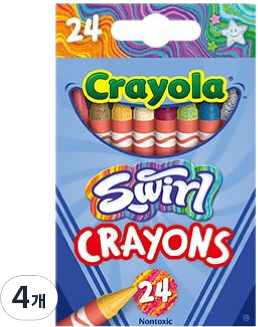 크레욜라 컬러풀 크레용, 4개, 24색