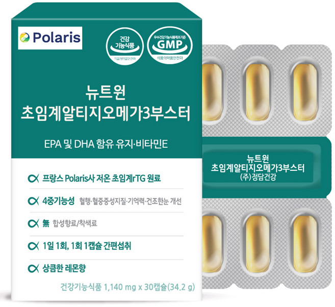 뉴트원 초임계 알티지 오메가3 부스터, 30정, 1개