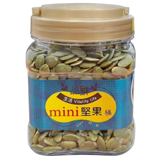 品鮮生活 mini 堅果桶 原味南瓜子, 350g, 1罐