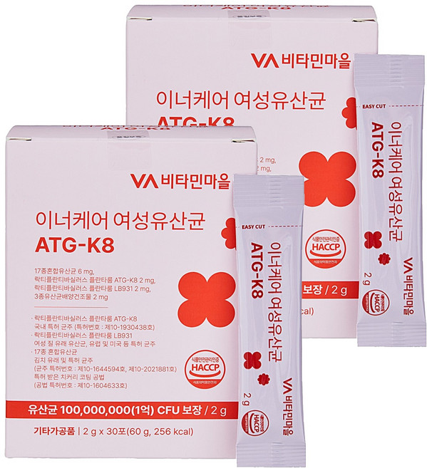 Vitamin Village 女性私密護理益生菌 ATG-K8 30入, 2個, 60g