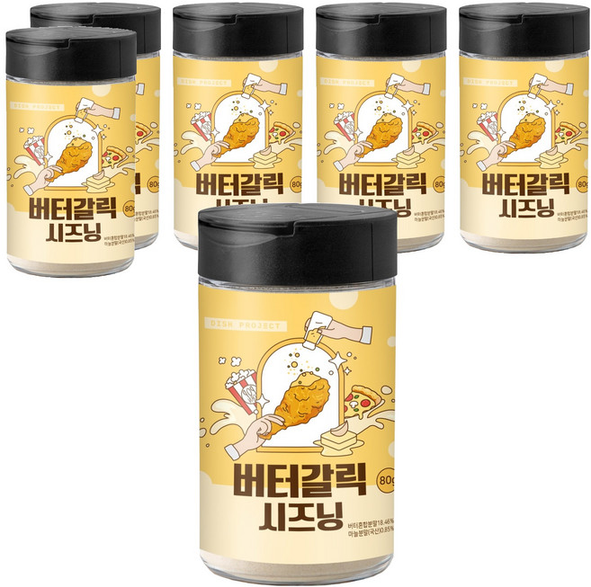 디쉬프로젝트 버터갈릭 시즈닝, 80g, 6개