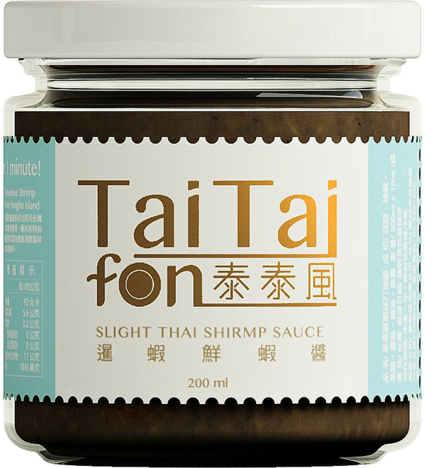 TaiTaifon 泰泰風 暹蝦鮮蝦醬 亞洲風味 潮式泰菜 All in one 方便醬, 200g, 1罐