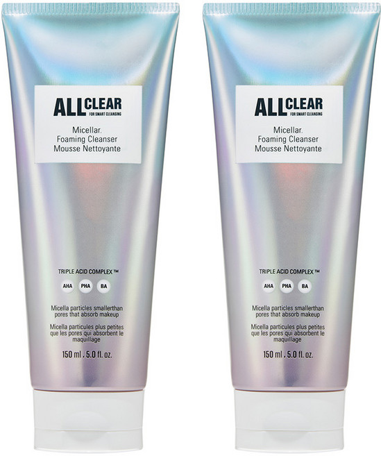 더페이스샵 올클리어 미셀라 클렌징 폼, 150ml, 2개