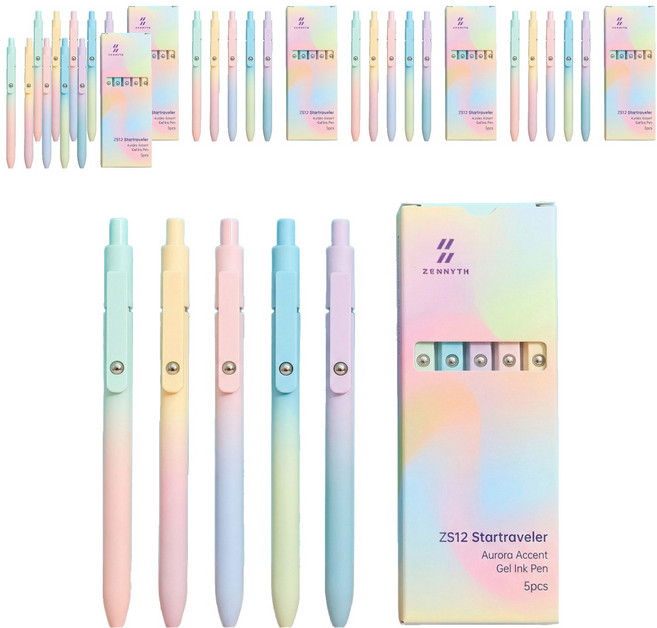 리드홈 번지지않는 퀵드라이 간호사 젤펜 5p 0.7mm, 혼합색상, 6세트