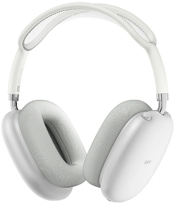 SKY 핏 ANC 노이즈캔슬링 저지연 청력보호 멀티포인트 블루투스 5.4 헤드셋, 샤인실버, SKY-ANC-H1X