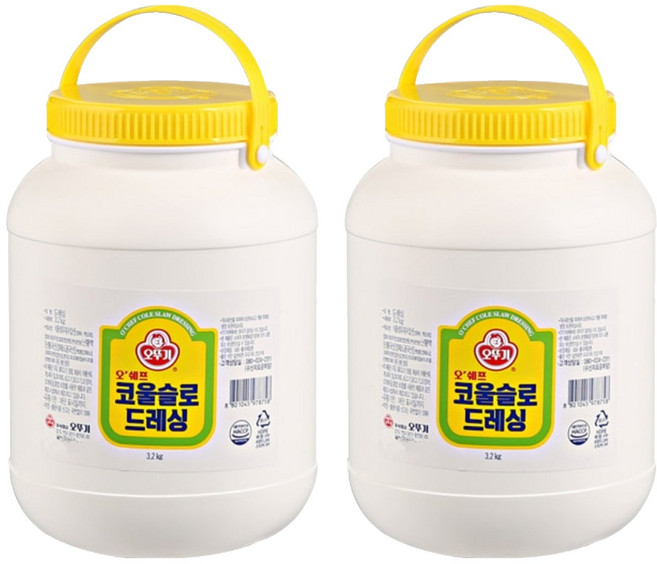 오뚜기 코울슬로드레싱, 3.2kg, 2개