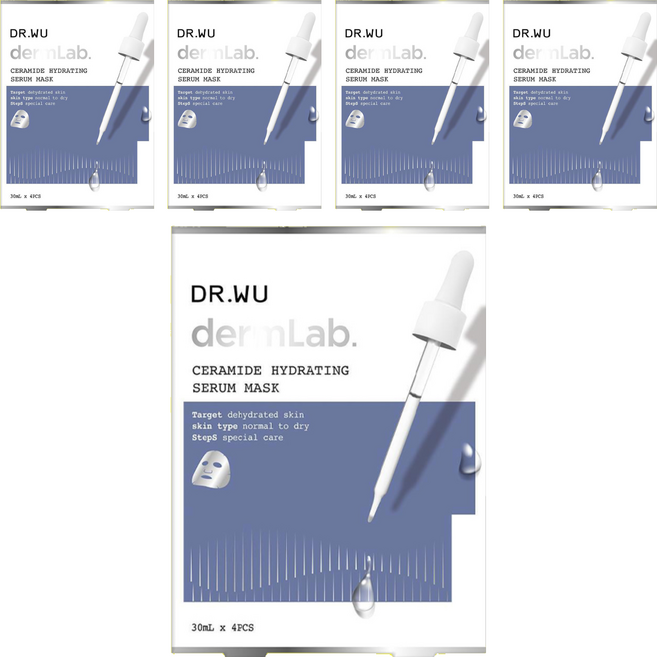 DR.WU 達爾膚 神經醯胺保濕精華面膜, 4片, 5盒