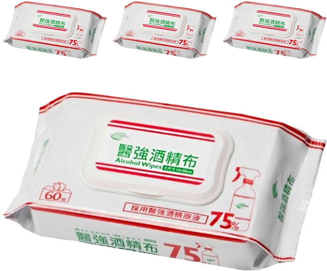 醫強 酒精布, 1入, 4包