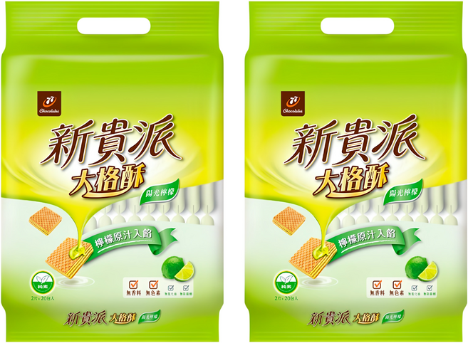 77 新貴派 大格酥量販包 檸檬原汁入餡 清爽酥脆, 324g, 2袋