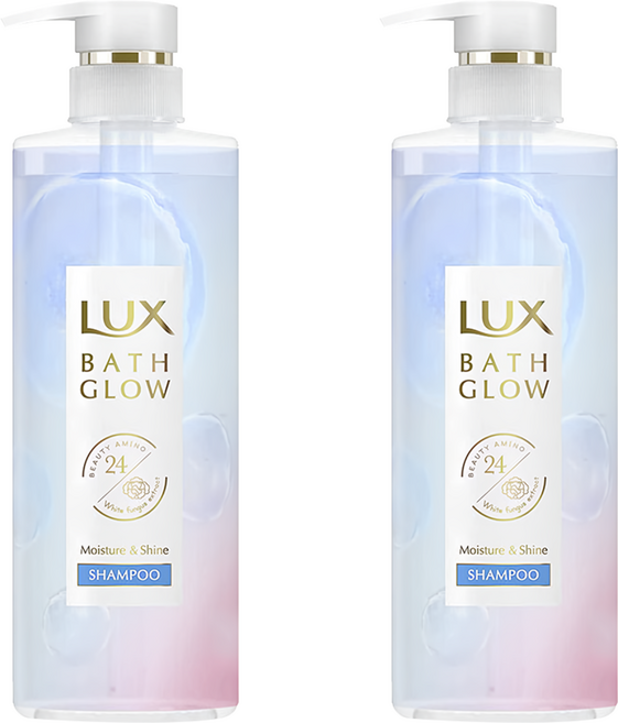 LUX 麗仕 Bath Glow 保濕亮澤洗髮精, 490g, 2瓶