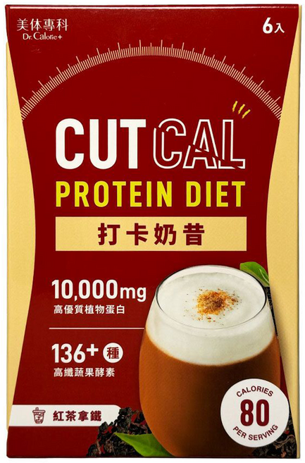 Dr.Calorie+ 美体專科 打卡奶昔 紅茶拿鐵口味, 120g, 1盒