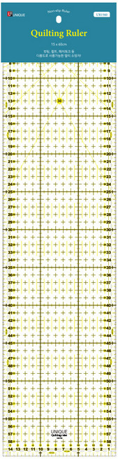 유니크 논슬립 퀼팅 롤러 커팅자 15 x 60 cm, 혼합색상, 1개
