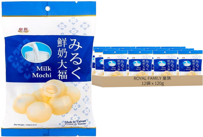Royal Family 皇族 鮮奶大福, 120g, 12袋